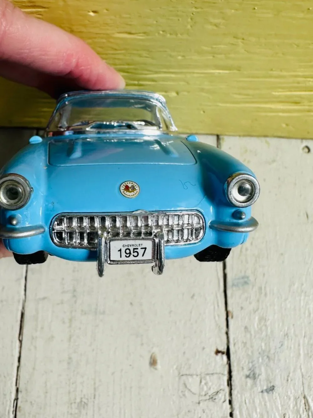 Kinsmart 1957 Chevrolet Corvette 1:34 Diecast Model Car Blue Pull Back Toy 5